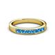 3 - Kathiryn 3.00 mm Blue Topaz 7 Stone Wedding Band 
