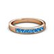3 - Kathiryn 3.00 mm Blue Topaz 7 Stone Wedding Band 