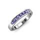 4 - Kathiryn 3.00 mm Iolite 7 Stone Wedding Band 
