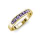 4 - Kathiryn 3.00 mm Iolite 7 Stone Wedding Band 