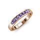 4 - Kathiryn 3.00 mm Iolite 7 Stone Wedding Band 
