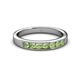 3 - Kathiryn 3.00 mm Peridot 7 Stone Wedding Band 