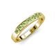 4 - Kathiryn 3.00 mm Peridot 7 Stone Wedding Band 