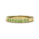 1 - Kathiryn 3.00 mm Peridot 7 Stone Wedding Band 