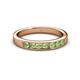 3 - Kathiryn 3.00 mm Peridot 7 Stone Wedding Band 