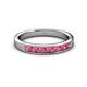 3 - Kathiryn 3.00 mm Rhodolite Garnet 7 Stone Wedding Band 