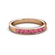 3 - Kathiryn 3.00 mm Rhodolite Garnet 7 Stone Wedding Band 