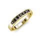 4 - Kathiryn 3.00 mm Black Diamond 7 Stone Wedding Band 