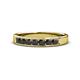 1 - Kathiryn 3.00 mm Black Diamond 7 Stone Wedding Band 