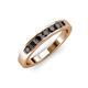 4 - Kathiryn 3.00 mm Black Diamond 7 Stone Wedding Band 