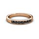 3 - Kathiryn 3.00 mm Black Diamond 7 Stone Wedding Band 