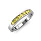 4 - Kathiryn 3.00 mm Yellow Sapphire 7 Stone Wedding Band 