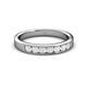 3 - Kathiryn 3.00 mm White Sapphire 7 Stone Wedding Band 