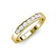 4 - Kathiryn 3.00 mm White Sapphire 7 Stone Wedding Band 