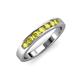 4 - Kathiryn 3.00 mm Yellow Diamond 7 Stone Wedding Band 