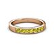 3 - Kathiryn 3.00 mm Yellow Diamond 7 Stone Wedding Band 