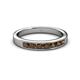 3 - Kathiryn 3.00 mm Smoky Quartz 7 Stone Wedding Band 