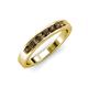 4 - Kathiryn 3.00 mm Smoky Quartz 7 Stone Wedding Band 