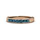 1 - Kathiryn 3.00 mm Blue Diamond 7 Stone Wedding Band 