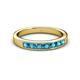 3 - Kathiryn 3.00 mm London Blue Topaz 7 Stone Wedding Band 