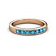 3 - Kathiryn 3.00 mm London Blue Topaz 7 Stone Wedding Band 