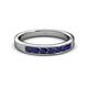 3 - Kathiryn 3.00 mm Blue Sapphire 7 Stone Wedding Band 
