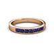 3 - Kathiryn 3.00 mm Blue Sapphire 7 Stone Wedding Band 