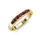 4 - Kathiryn 3.00 mm Ruby 7 Stone Wedding Band 