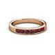 3 - Kathiryn 3.00 mm Ruby 7 Stone Wedding Band 