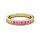 3 - Kathiryn 3.00 mm Pink Sapphire 7 Stone Wedding Band 
