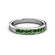 3 - Kathiryn 3.00 mm Green Garnet 7 Stone Wedding Band 