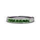 1 - Kathiryn 3.00 mm Green Garnet 7 Stone Wedding Band 
