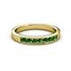 3 - Kathiryn 3.00 mm Green Garnet 7 Stone Wedding Band 