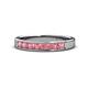 1 - Kathiryn 3.00 mm Pink Tourmaline 7 Stone Wedding Band 