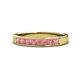 1 - Kathiryn 3.00 mm Pink Tourmaline 7 Stone Wedding Band 