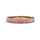 1 - Kathiryn 3.00 mm Pink Tourmaline 7 Stone Wedding Band 