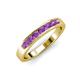 4 - Kathiryn 3.00 mm Amethyst 7 Stone Wedding Band 