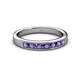 3 - Kathiryn 3.00 mm Iolite 7 Stone Wedding Band 