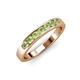 4 - Kathiryn 3.00 mm Peridot 7 Stone Wedding Band 