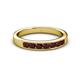 3 - Kathiryn 3.00 mm Red Garnet 7 Stone Wedding Band 