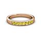 3 - Kathiryn 3.00 mm Yellow Sapphire 7 Stone Wedding Band 