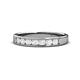 1 - Kathiryn 3.00 mm White Sapphire 7 Stone Wedding Band 