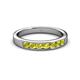 3 - Kathiryn 3.00 mm Yellow Diamond 7 Stone Wedding Band 