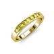 4 - Kathiryn 3.00 mm Yellow Diamond 7 Stone Wedding Band 