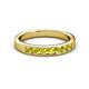 3 - Kathiryn 3.00 mm Yellow Diamond 7 Stone Wedding Band 