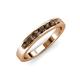 4 - Kathiryn 3.00 mm Smoky Quartz 7 Stone Wedding Band 
