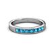 3 - Kathiryn 3.00 mm London Blue Topaz 7 Stone Wedding Band 