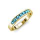 4 - Kathiryn 3.00 mm London Blue Topaz 7 Stone Wedding Band 