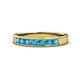 1 - Kathiryn 3.00 mm London Blue Topaz 7 Stone Wedding Band 