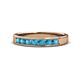 1 - Kathiryn 3.00 mm London Blue Topaz 7 Stone Wedding Band 